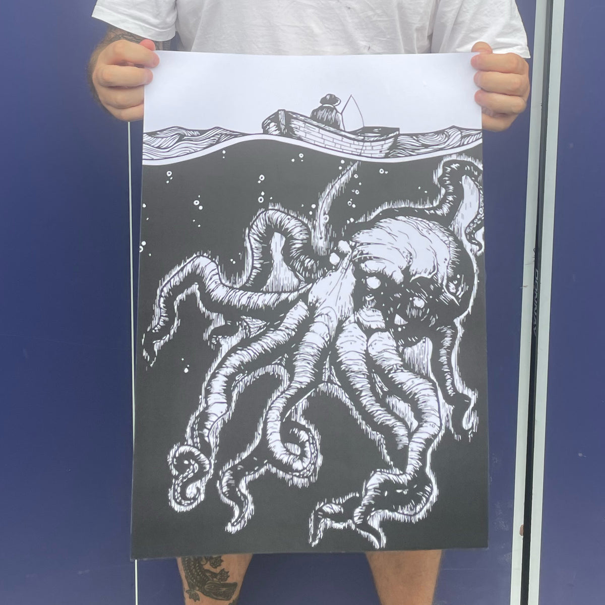 Impresión grande de Kraken en formato A2
