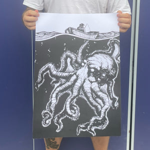 Impresión grande de Kraken en formato A2