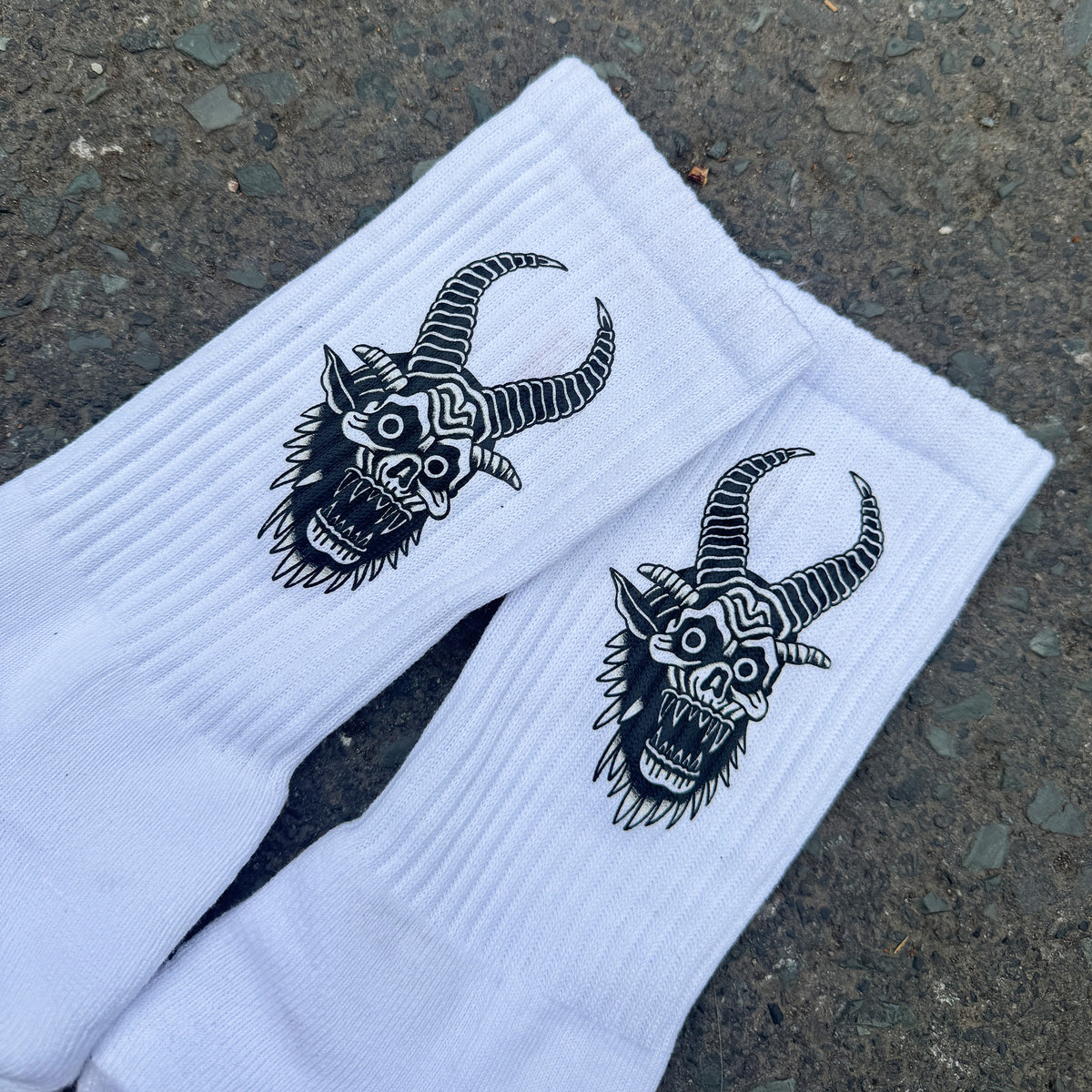 Krampus White Socks