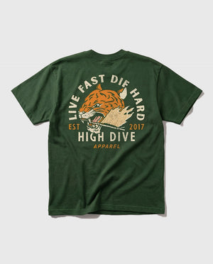 Limited Edition Live Fast Die Hard Boxy Green Oversized Tee