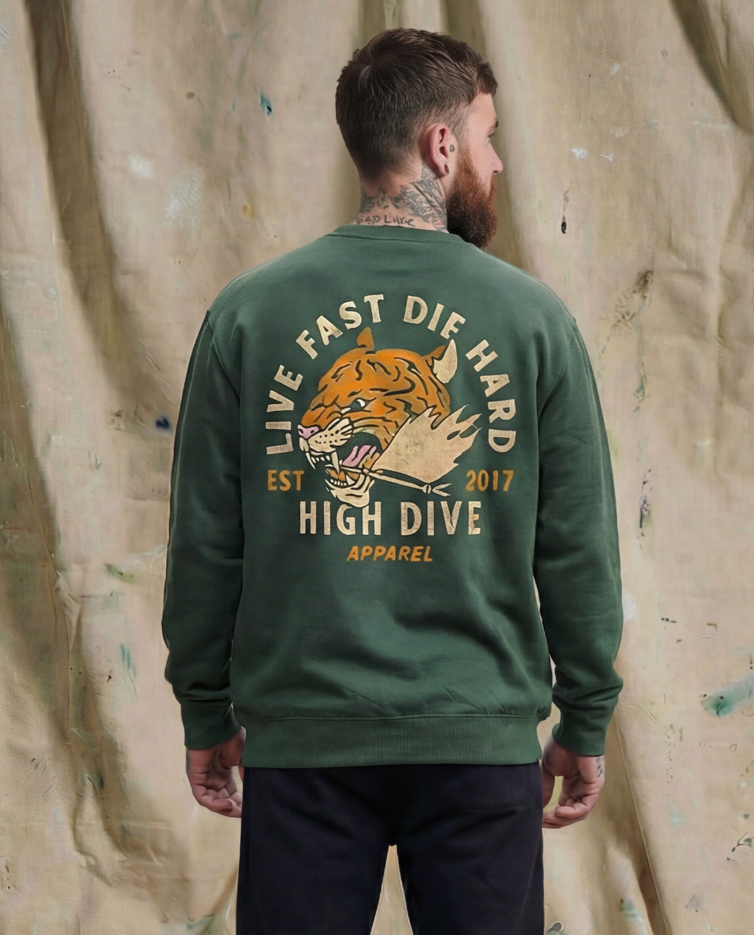 Limited Edition Live Fast Bottle Green Jumper