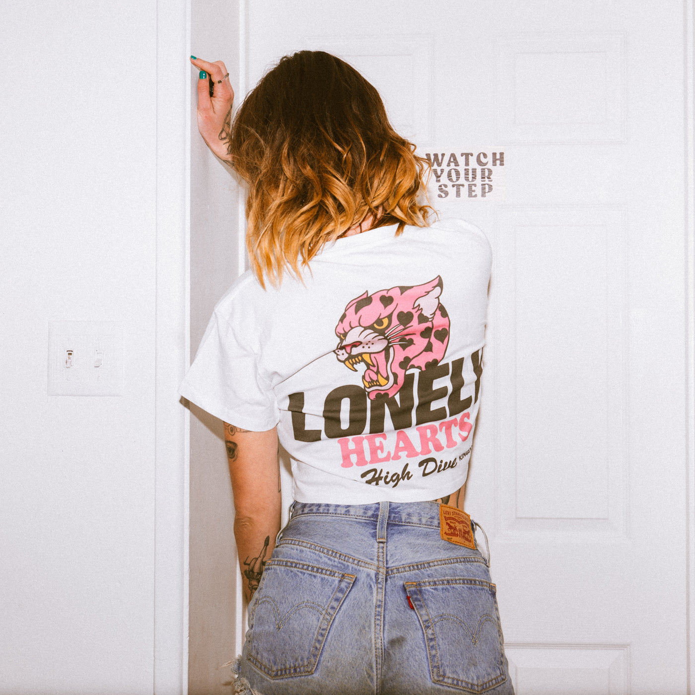 Lonely Hearts White Crop Top