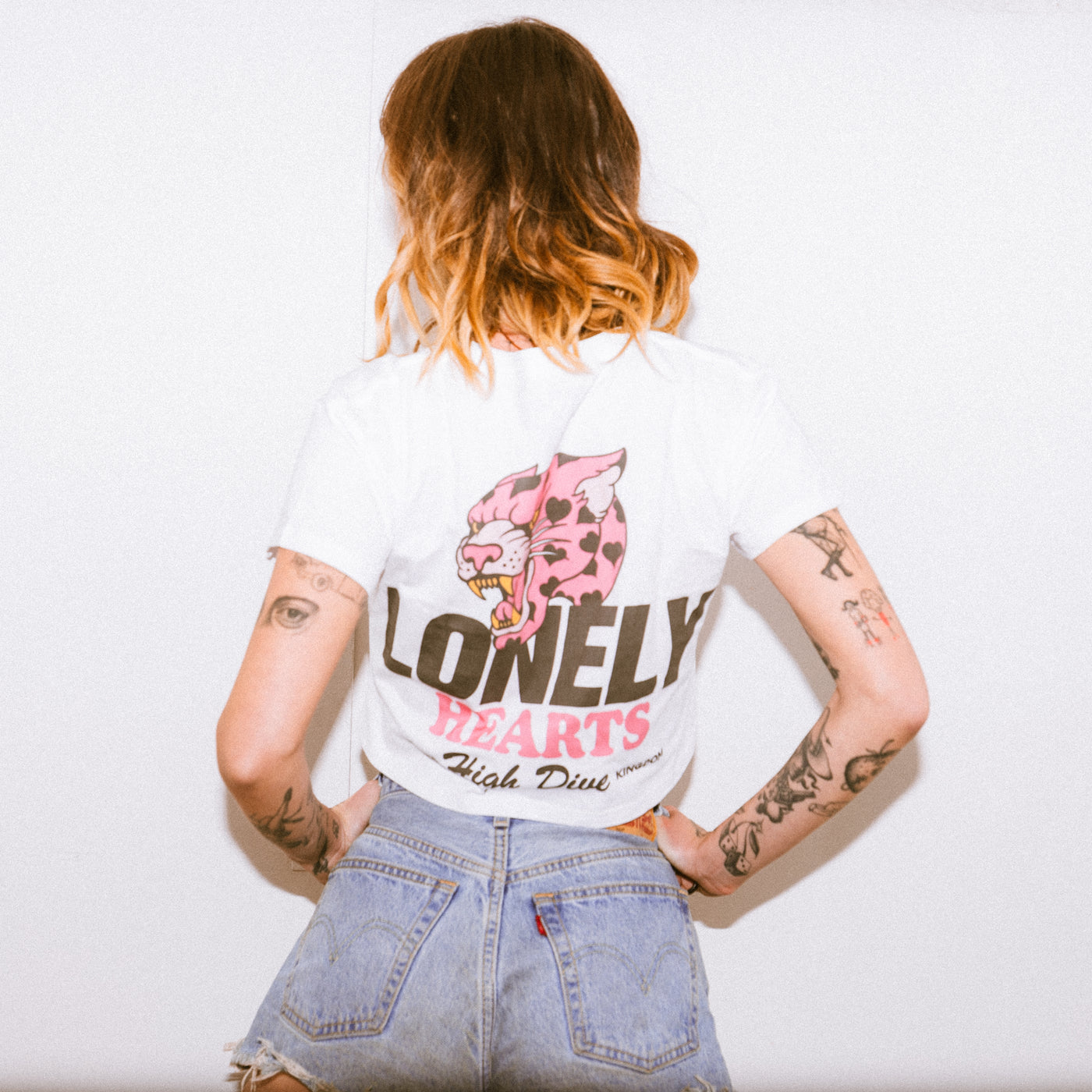 Lonely Hearts White Crop Top