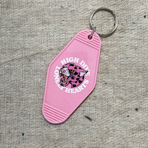 Lonely Hearts Pink Motel Keyring