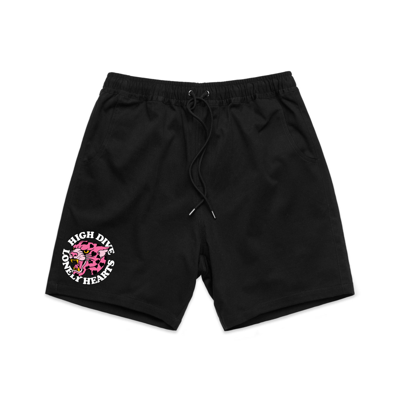 Lonely Hearts Black Walk Shorts