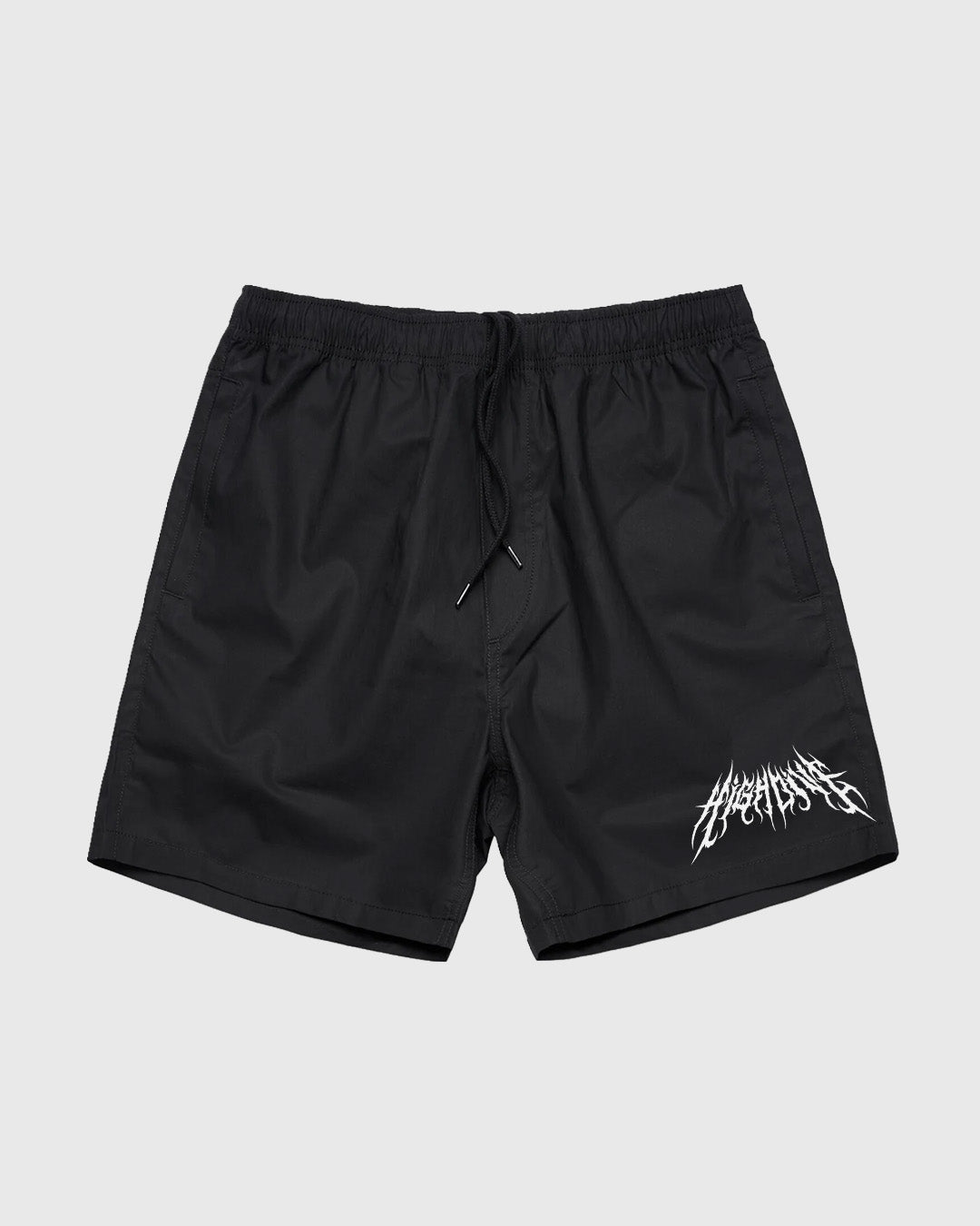 Metal Logo Black Beach Shorts