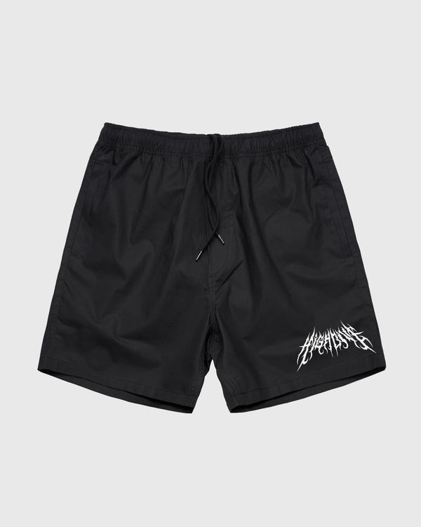 Pantalones cortos de playa negros de Bad Luck 