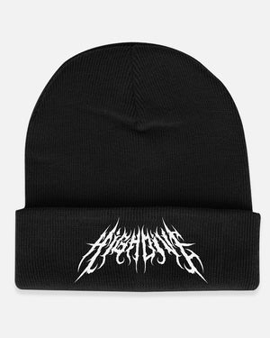 Metal Logo Black Beanie