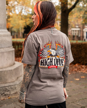 Eagle Heavy Faded Grey Tee