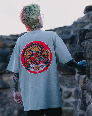 Tiger Heavy Faded Eucalyptus Tee