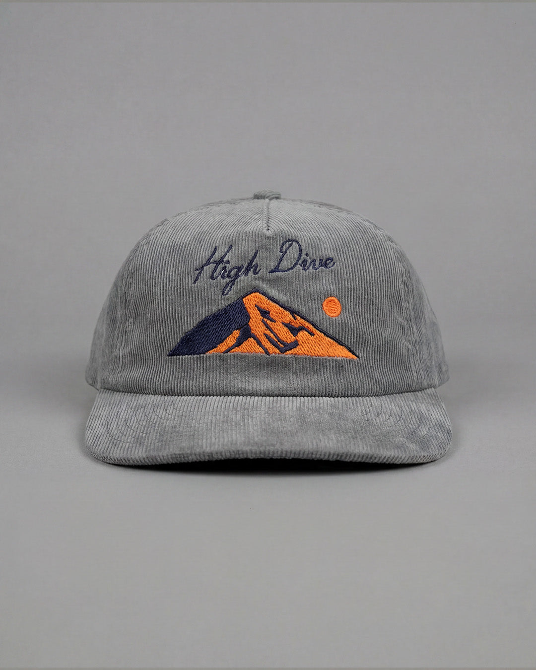 Mountains Shadow Grey Cord Cap