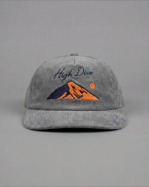 Mountains Shadow Grey Cord Cap