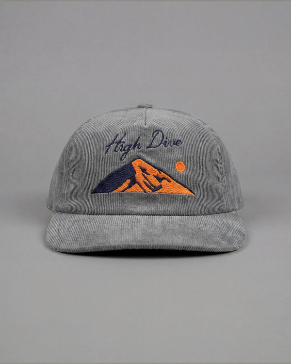 Mountains Shadow Grey Cord Cap