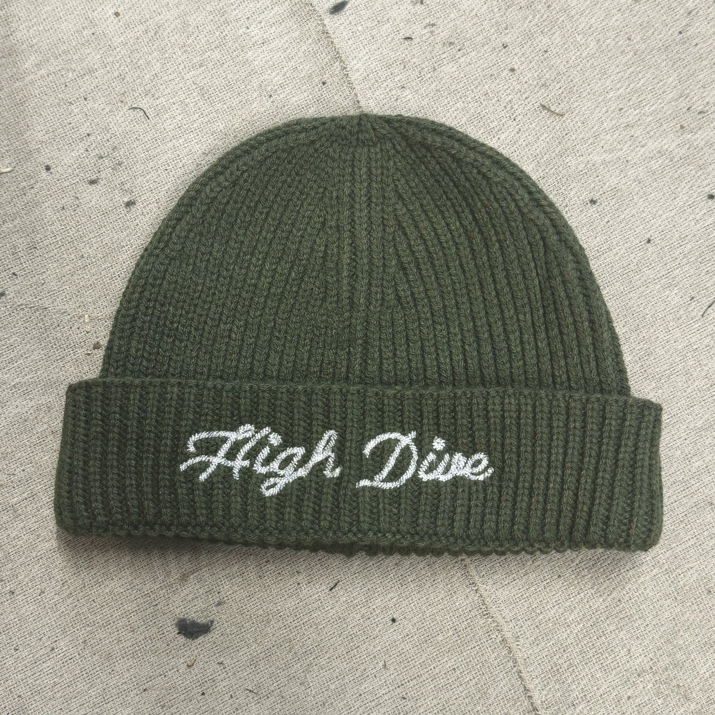 Script Trawler Beanie - Olive Green