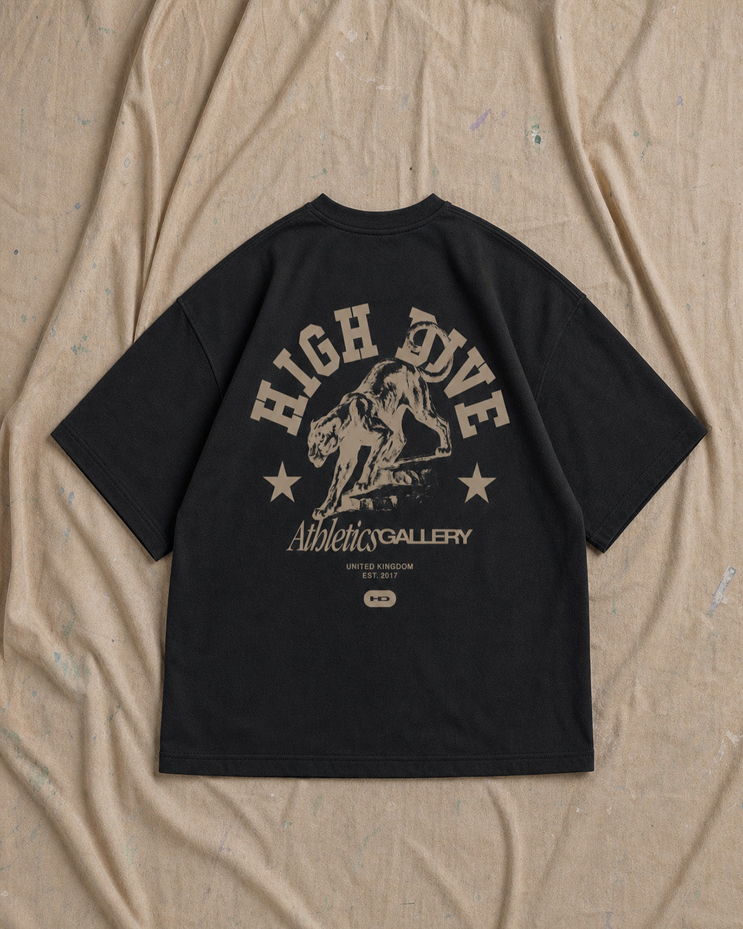 Panther Black Oversized Tee