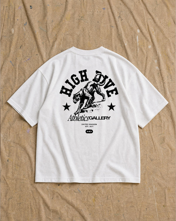 Panther White Oversized Tee