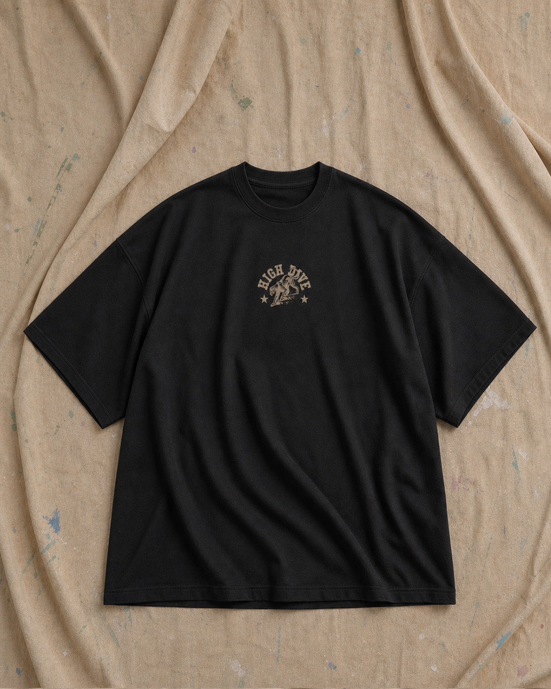 Panther Black Oversized Tee