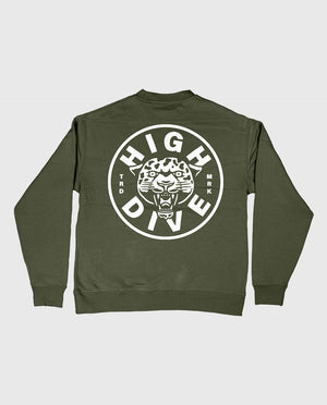 Limited Edition HDA Panther Logo Bottle Green Jumper