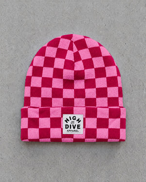 Gorro gris antiguo con rosa bordada