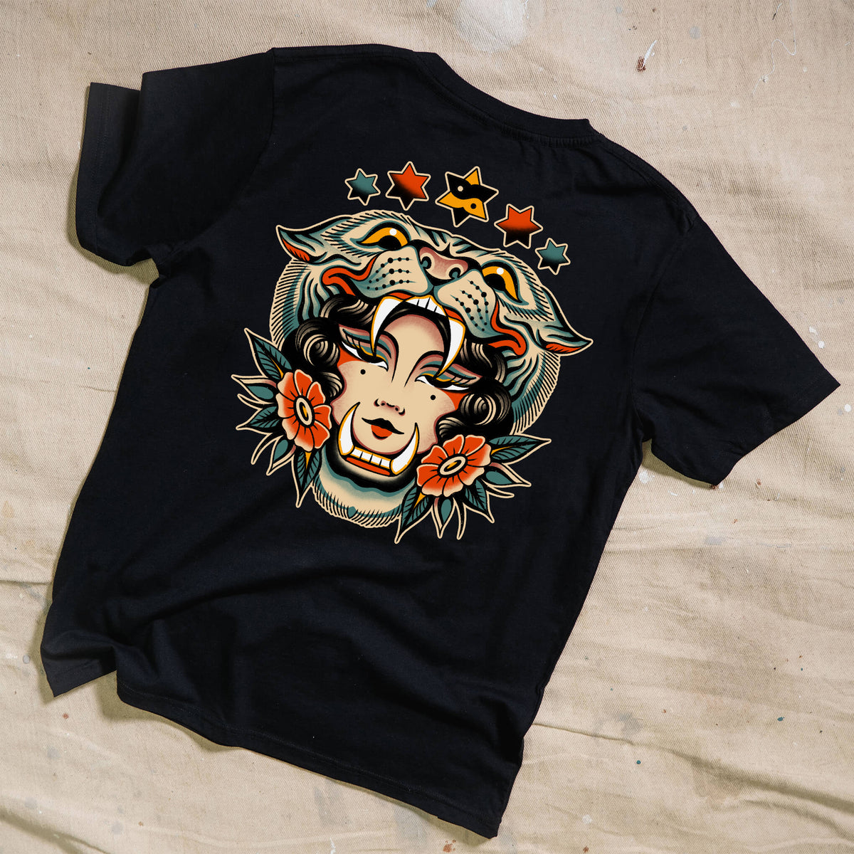 Queen Of Beasts Black Tee