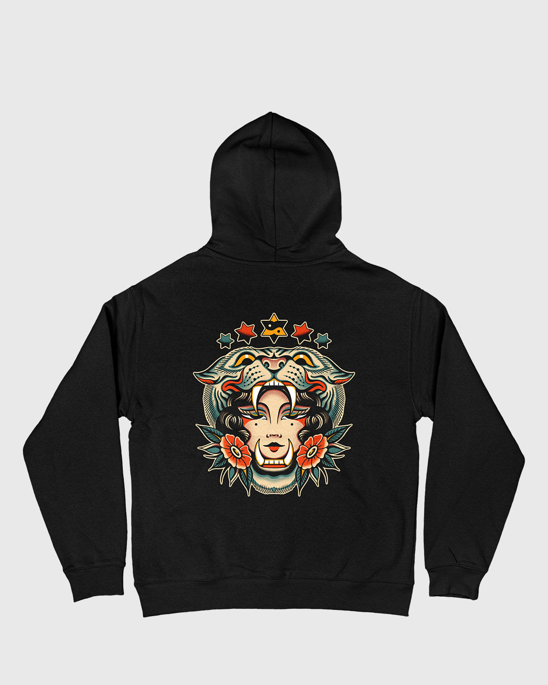 Queen Of Beasts Oversized Black Hoody