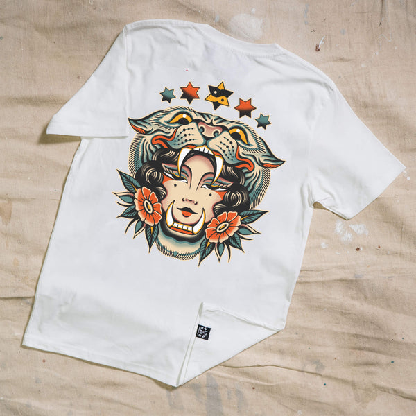 Queen Of Beasts White Tee