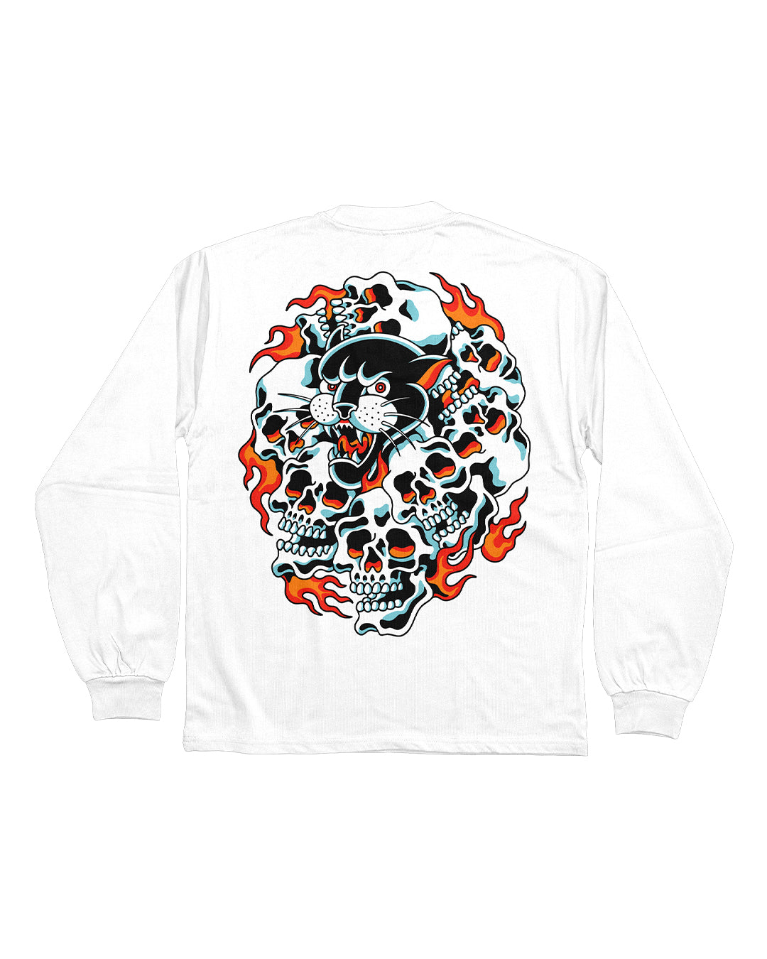 Raised In Hell White Heavy Long Sleeve