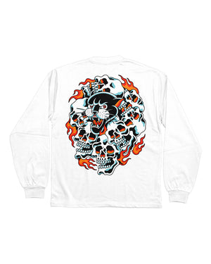 Raised In Hell White Heavy Long Sleeve