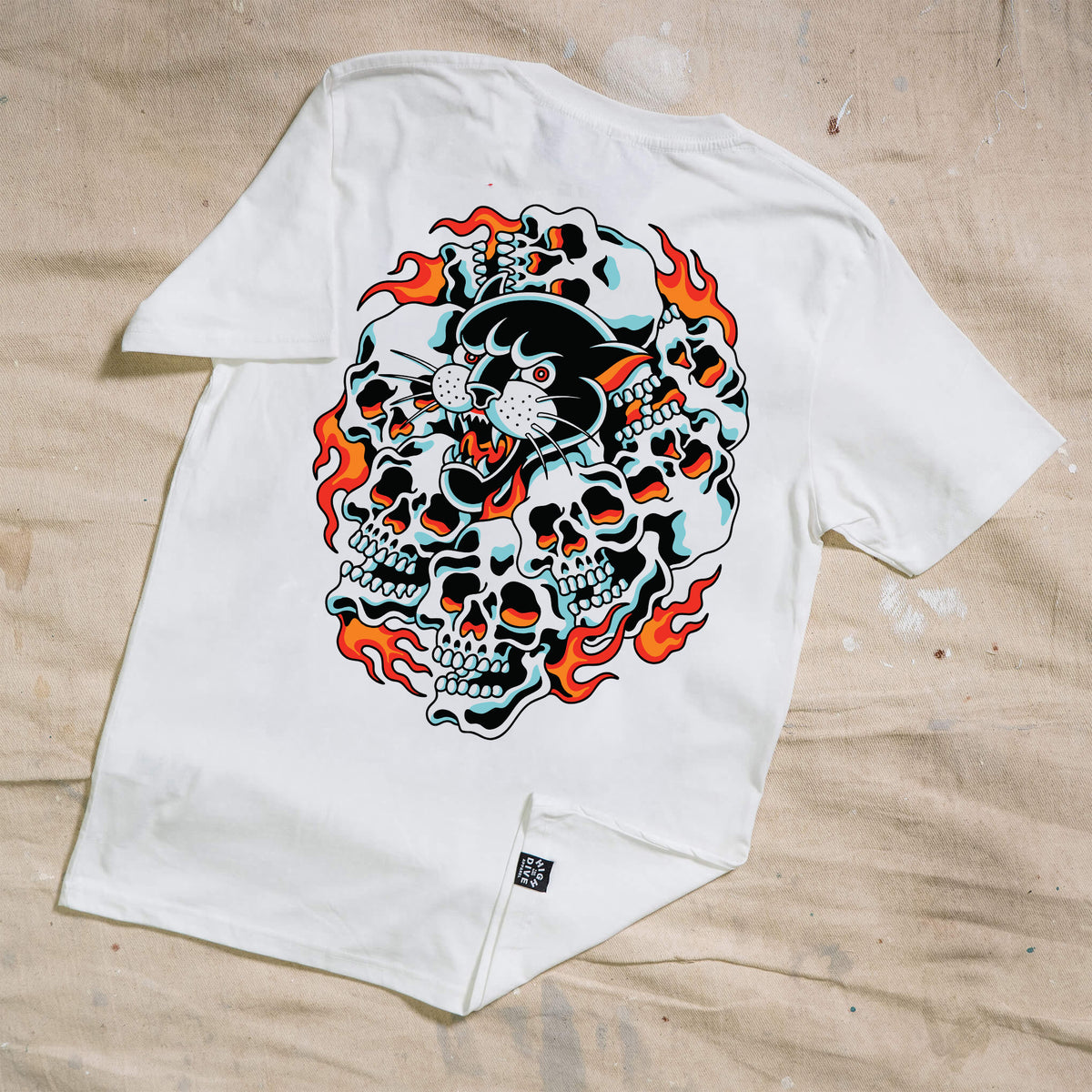 Raised In Hell White Tee