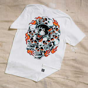 Raised In Hell White Tee