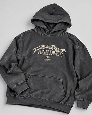 Rodeo Oversized Faded Black Hoody