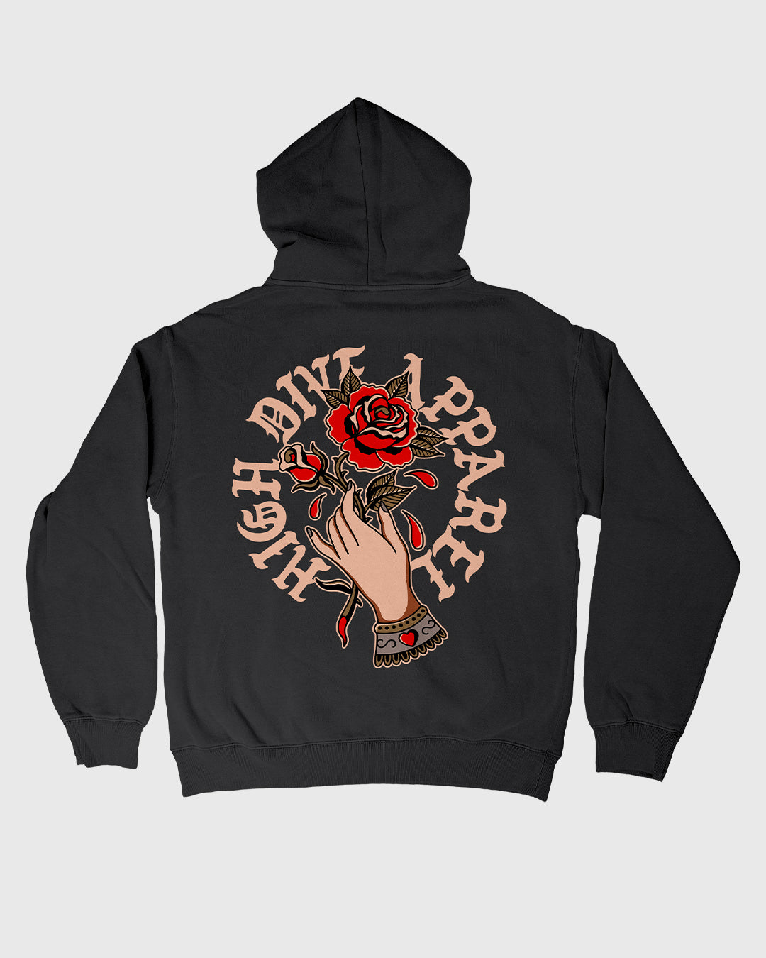 Hold The Rose Black Oversized Hoody