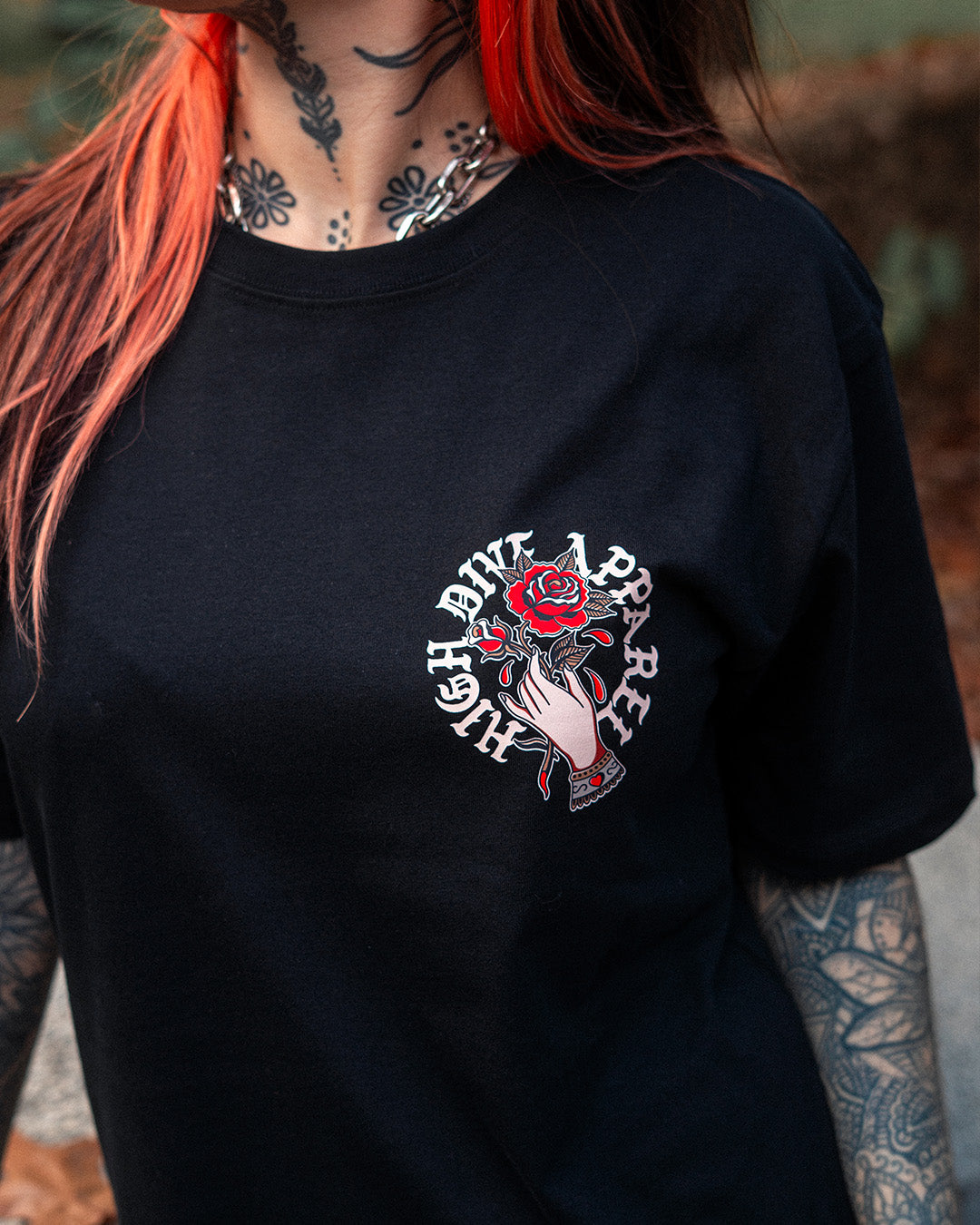 Hold The Rose Black T-Shirt