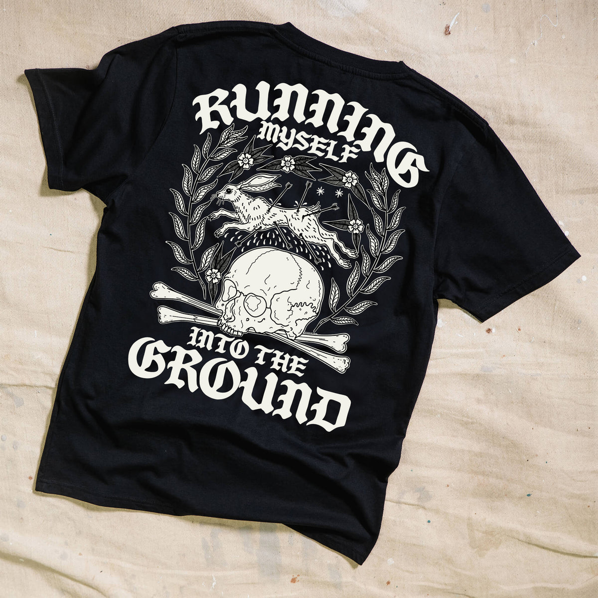 Running Myself Into The Ground Black T-Shirt