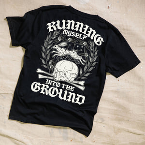 Running Myself Into The Ground Black T-Shirt