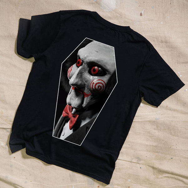 Billy the Puppet Coffin Black T-Shirt