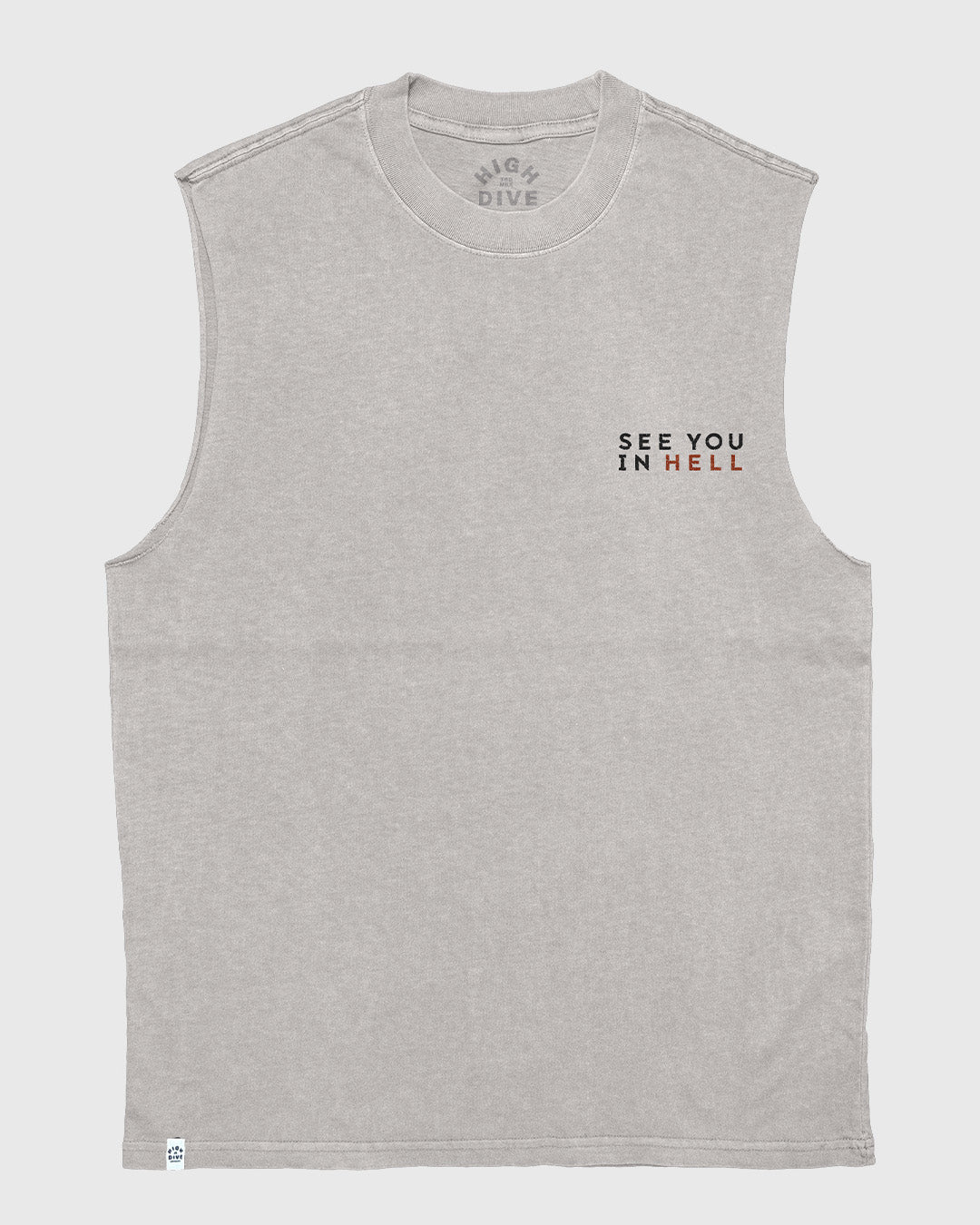 See You In Hell Heavy Faded Bone Tank