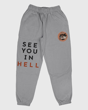 See You In Hell Relax Grey Joggers