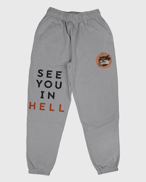 See You In Hell Relax Grey Joggers