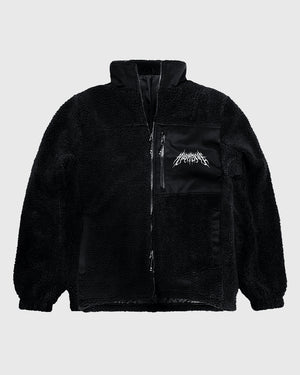 Metal Logo Sherpa Fleece Jacket