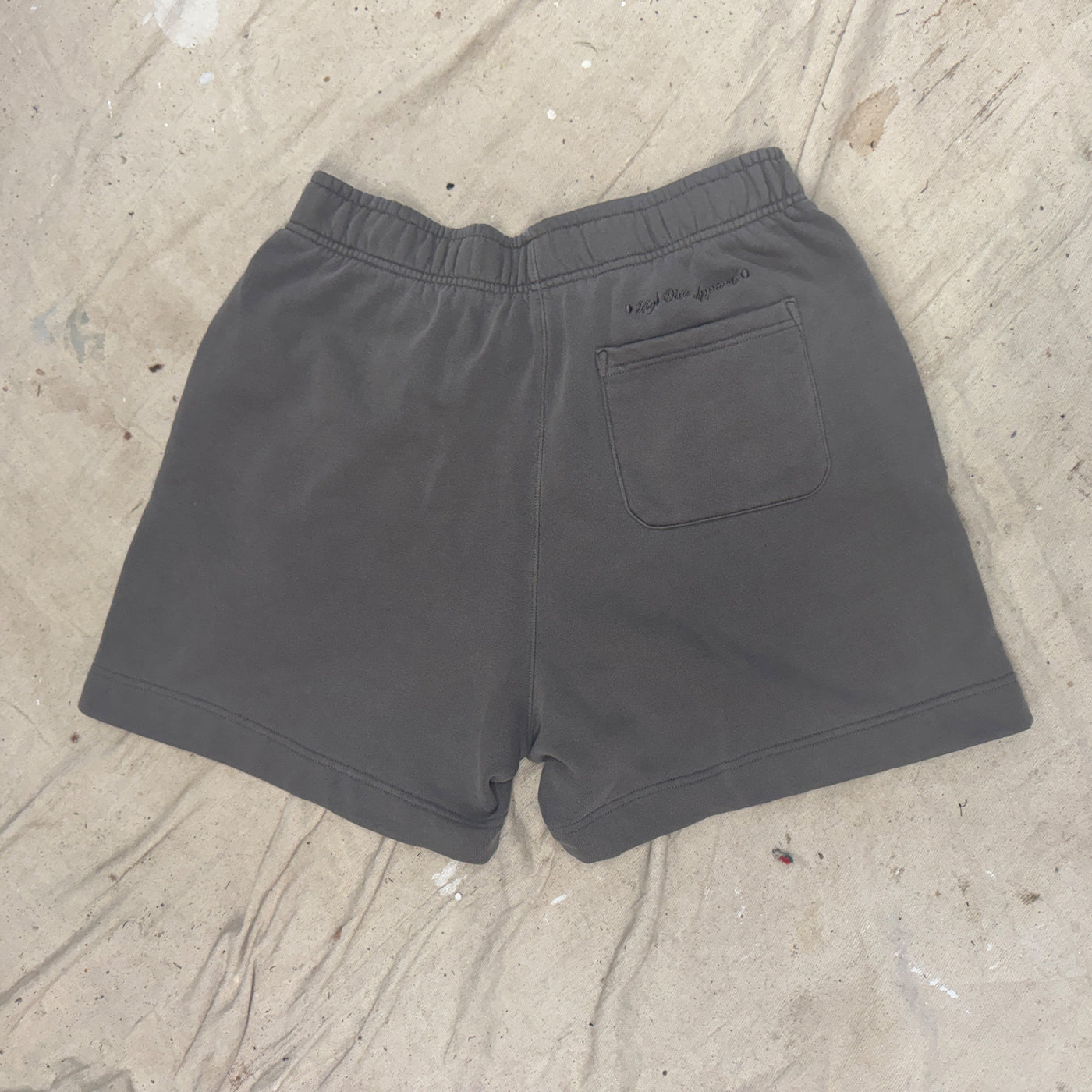 Snake Embroidered Faded Relax Track Shorts