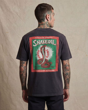 Snake Oil Heavy Tee Faded Black