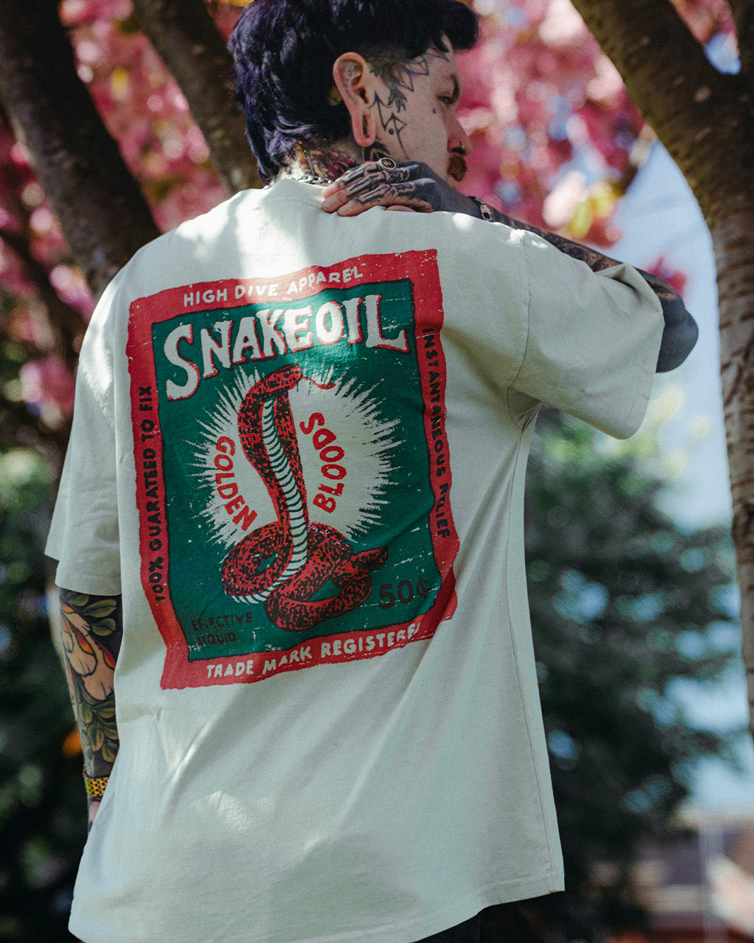 Snake Oil Heavy Tee Faded Bone