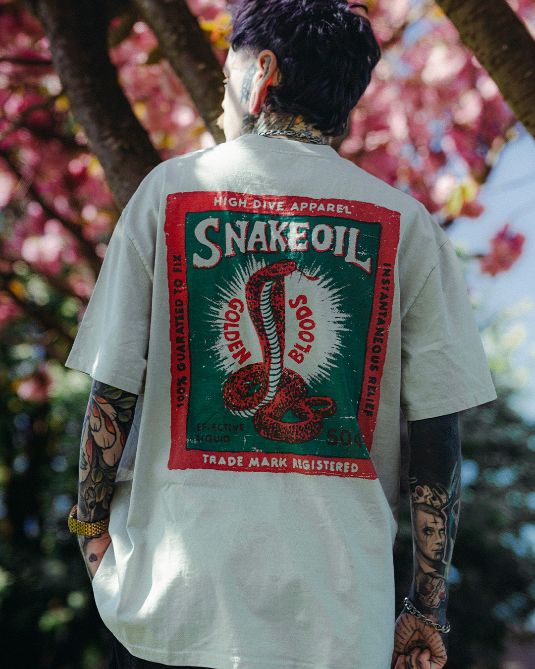 Snake Oil Heavy Tee Faded Bone