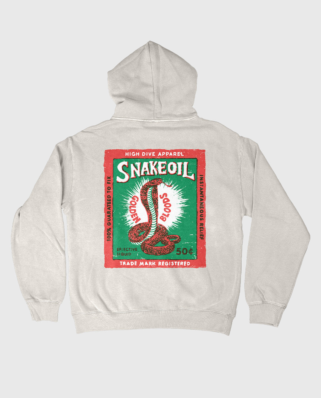 Snake Oil Oversized Faded Bone Hoody
