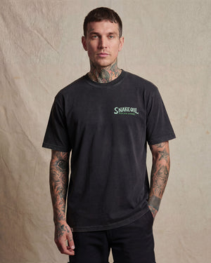 Snake Oil Heavy Tee Faded Black