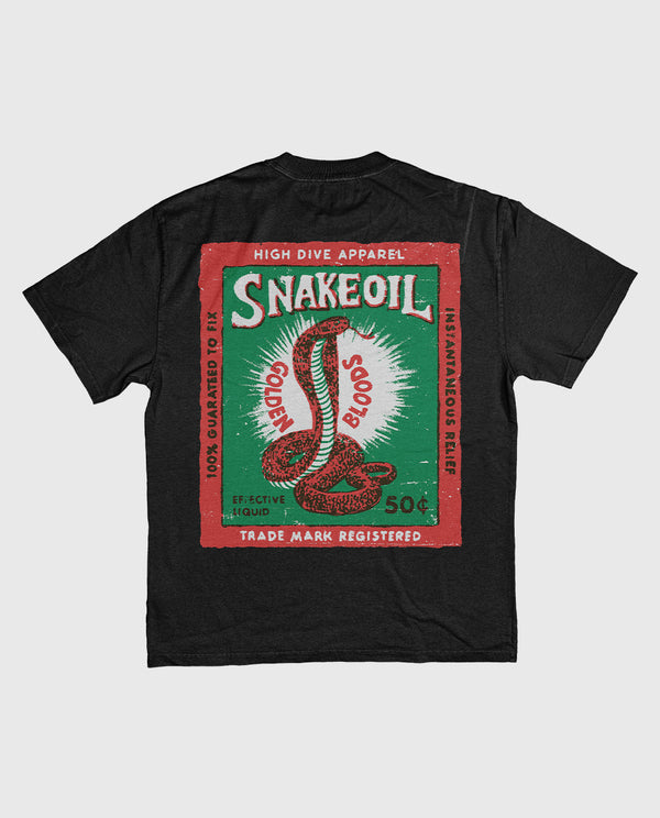 Snake Oil Heavy Tee Faded Black