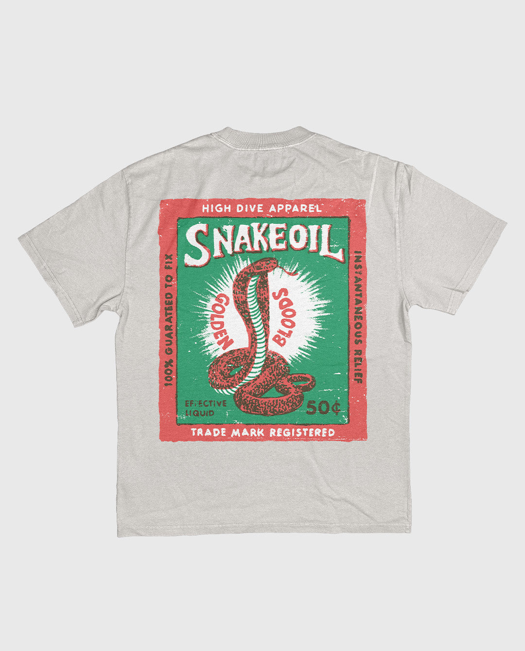 Snake Oil Heavy Tee Faded Bone