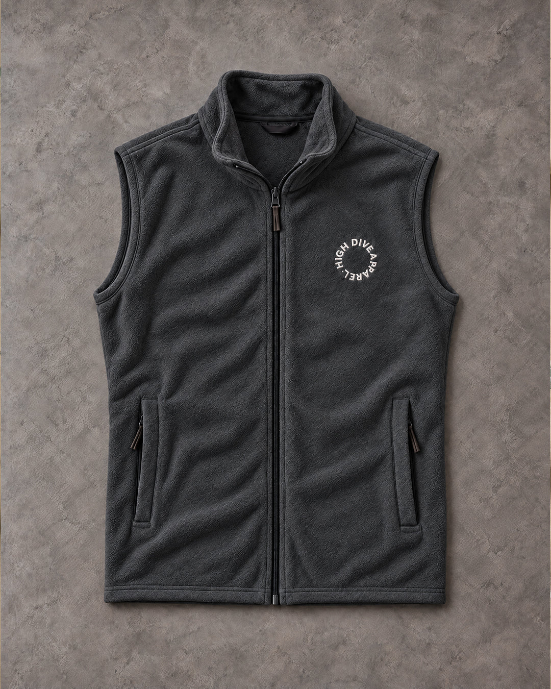 High Dive Circle Steel Grey Fleece Gilet
