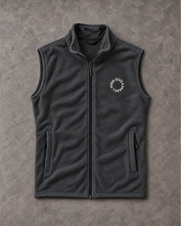 High Dive Circle Steel Grey Fleece Gilet